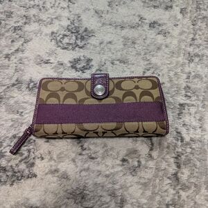 Monogram Purple and Tan Wallet